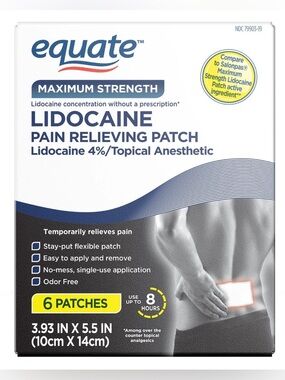 Equate Lidocaine Pain Relieving Patch 4% Lidocaine